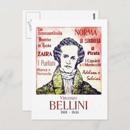 Carte postale Bellini (Devant / Derrière)