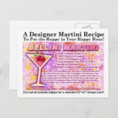 Carte postale Bellini Martini Recette (Devant / Derrière)