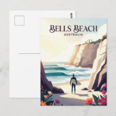 Carte Postale Bells Beach Australie (Devant / Derrière)