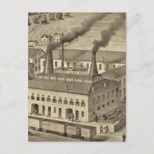 Carte Postale Belmont Glass Works, Bellaire, Ohio