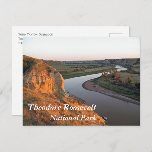 Carte Postale Belvédère, parc national Theodore Roosevelt (Devant / Derrière)