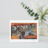 Carte Postale Bemidji, Minnesota - Scènes de grandes lettres (Debout devant)