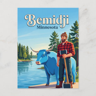 Carte Postale Bemidji Paul Bunyan Minnesota