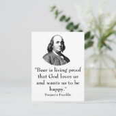 Carte Postale Ben Franklin et Citation (Debout devant)