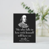 Carte Postale Ben Franklin et Citation (Debout devant)