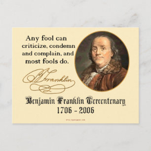 Carte Postale Ben Franklin - Les imbéciles
