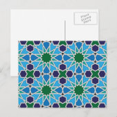 Carte Postale Ben Yusuf Madrasa Modèle géométrique 10 (Devant / Derrière)