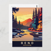 Carte Postale Bend, Oregon, Voyage (Devant / Derrière)