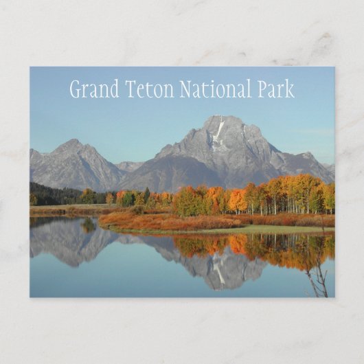 Carte Postale Bend Oxbow, Mont Moran Réflexion Grand Teton NP (Devant)