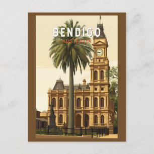 Carte Postale Bendigo Australia Travel Art Vintage
