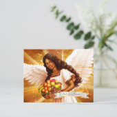 Carte Postale Bénédiction d'action de grâce. Peinture d'ange (Debout devant)