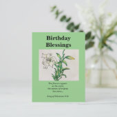 Carte Postale Bénédiction d'anniversaire du Cantique des Cantiqu (Debout devant)