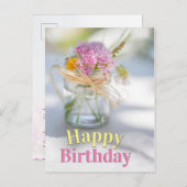 Carte Postale Bénédiction d'anniversaire inspirante et Verse bib (Devant / Derrière)