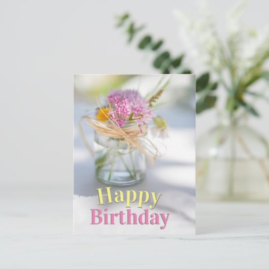 Carte Postale Bénédiction d'anniversaire inspirante et Verse bib (Debout devant)