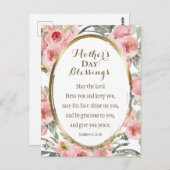 Carte Postale Bénédiction de la fête des mères Bible Verse Éléga (Devant / Derrière)