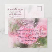 Carte Postale Bénédiction de la fête des mères Philippiens 1:2-3 (Devant / Derrière)