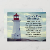 Carte Postale Bénédiction de la fête des pères, numéros 6:24 Pha (Devant / Derrière)