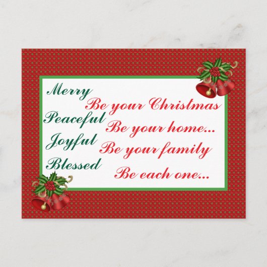 Carte Postale Bénédiction de Noël (Devant)