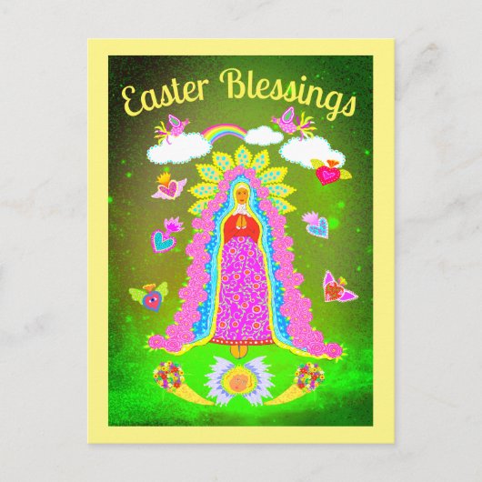 Carte Postale Bénédiction De Pâques De Notre-Dame De Guadalupe (Devant)