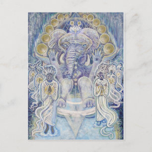 Carte postale Bénédiction de richesse Ganesha