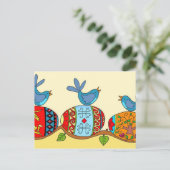 Carte Postale Bénédiction du printemps Art populaire ukrainien (Debout devant)