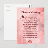 Carte Postale Bénédiction holistique rose étincelle (Devant / Derrière)