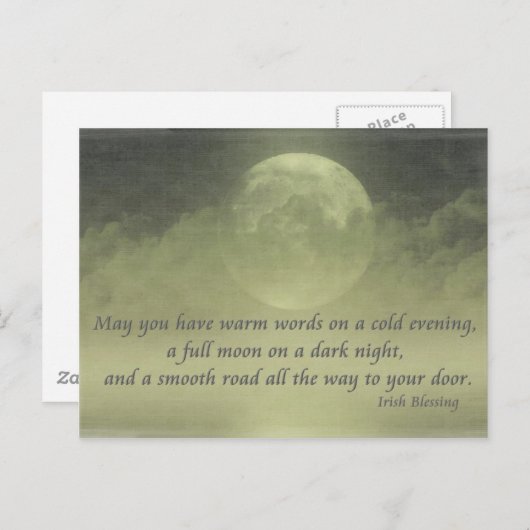 Carte Postale Bénédiction irlandaise (2) (Devant / Derrière)