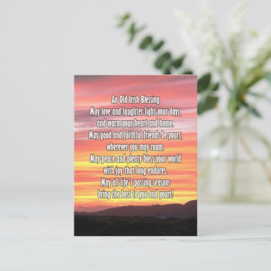 Carte Postale Bénédiction irlandaise ancienne (Debout devant)