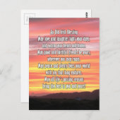 Carte Postale Bénédiction irlandaise ancienne (Devant / Derrière)