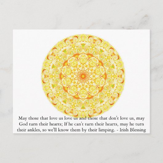 Carte Postale Bénédiction irlandaise humoristique d'IRLANDE (Devant)