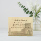 Carte Postale Bénédiction irlandaise vintage (Debout devant)