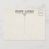 Carte Postale Bénédiction irlandaise vintage et Shamrocks (Dos)