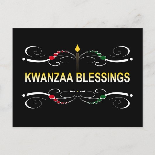 Carte Postale bénédiction kwanzaa sophistiquée (Devant)