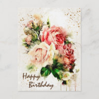 Bénédictions d'anniversaire Bible Vintage Rose Ver