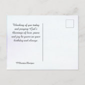 Carte Postale Bénédictions d'anniversaire Nombres 6:24-26 La bén (Dos)