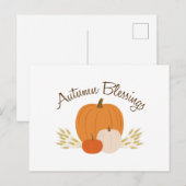 Carte Postale Bénédictions d'automne (Devant / Derrière)