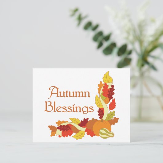 Carte Postale Bénédictions d'automne (Debout devant)