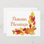 Carte Postale Bénédictions d'automne (Devant / Derrière)