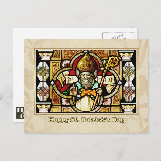 Carte Postale Bénédictions de la Saint-Patrick Religieuses (Devant / Derrière)