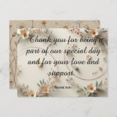 Carte Postale Bénédictions pastel : Un remerciement sincère (Devant / Derrière)