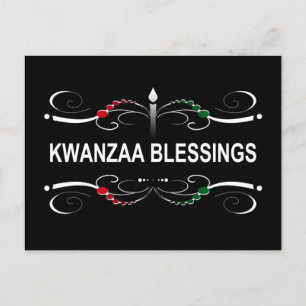 Carte Postale bénédictions sophistiquées de Kwanzaa
