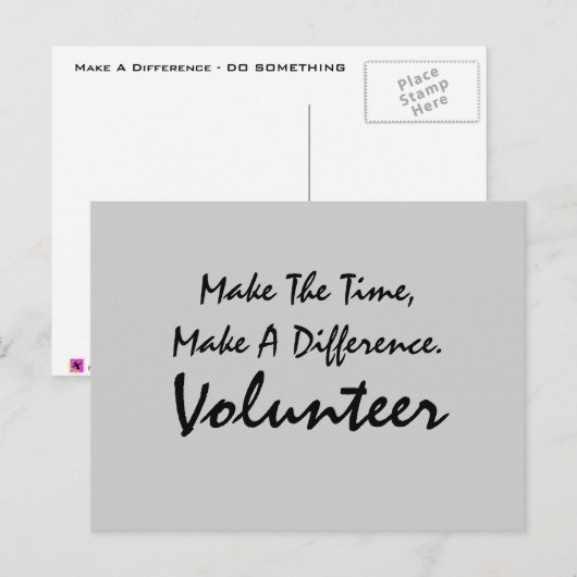 Carte Postale Bénévole (Devant / Derrière)