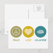 Carte Postale Bénévole de Peace Love (Devant / Derrière)