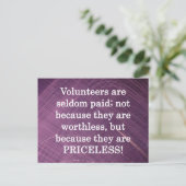 Carte Postale Bénévoles inestimables (Debout devant)