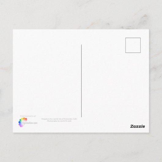 Carte Postale Bengaluru, Karnataka, Inde (Dos)