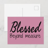 Carte Postale Béni au-delà de toute mesure (Devant / Derrière)