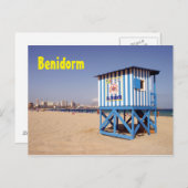 Carte Postale Benidorm, playa de Poniente (Devant / Derrière)