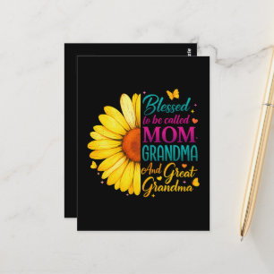 Carte Postale Bénie d'être appelée maman grand-mère grande
