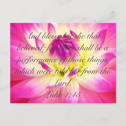 Carte Postale Bénie soit celle qui a cru (Devant)