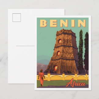 Carte Postale Benin Africa Vintage Travel 
